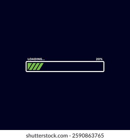 Loading Progress Bar Icon Vector Template