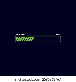 Loading Progress Bar Icon Vector Template