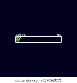 Loading Progress Bar Icon Vector Template