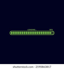Loading Progress Bar Icon Vector Template