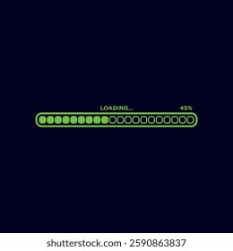 Loading Progress Bar Icon Vector Template