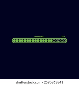 Loading Progress Bar Icon Vector Template