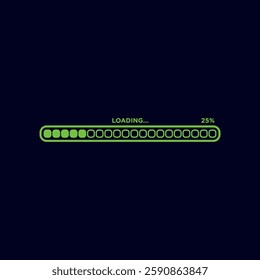 Loading Progress Bar Icon Vector Template