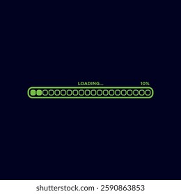 Loading Progress Bar Icon Vector Template