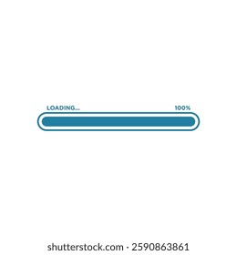 Loading Progress Bar Icon Vector Template