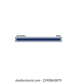Loading Progress Bar Icon Vector Template