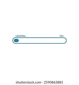 Loading Progress Bar Icon Vector Template