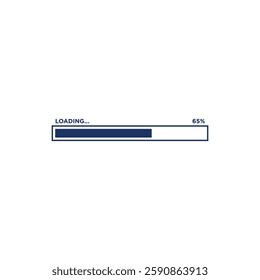 Loading Progress Bar Icon Vector Template