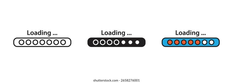 A barra de carregamento ou andamento indica um processo em andamento, mostrando o status atual ou a porcentagem de conclusão.