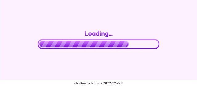Loading Progress Bar Vector for Game and App UI