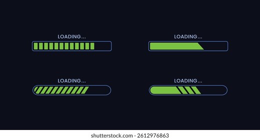 Loading progress bar. Vector illustration