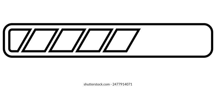 Loading or progress completed percentage bar vector illustration