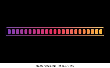 Loading or progress completed percentage bar, loading status bar, download progress icon vector