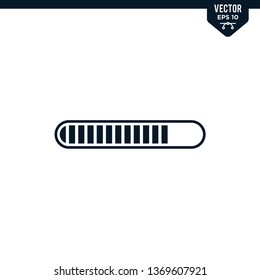 Loading Progress icon collection in glyph style, solid color vector