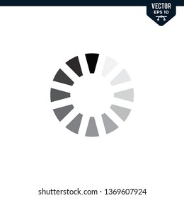 Loading Progress icon collection in glyph style, solid color vector