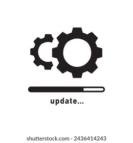 Loading progress icon, update system symbol, template for graphic and web design. vector illustration