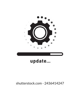 Loading progress icon, update system symbol, template for graphic and web design. vector illustration