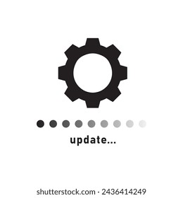 Loading progress icon, update system symbol, template for graphic and web design. vector illustration