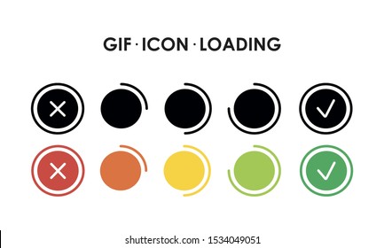 Loading Progress Indicator Sequence Sprite Sheet For Gif