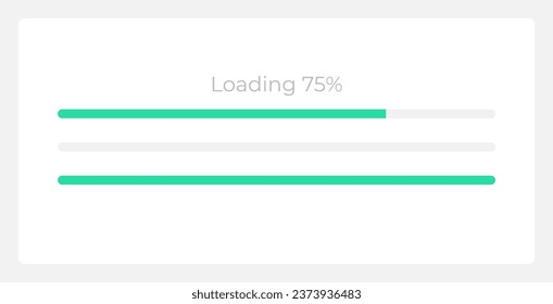 Loading progress indicator UI element template. Editable isolated vector dashboard component. Flat user interface. Visual data presentation. Web design widget for mobile application with light theme