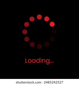 Loading progress or load circle icon vector