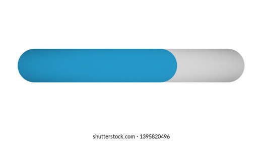 Loading Progress Status Bar On White Background Vector