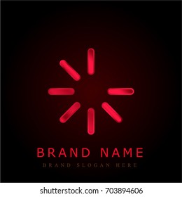 Loading red chromium metallic logo