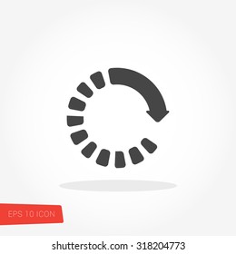 Loading, Reload Isolated Flat Web Mobile Icon / Vector / Sign / Symbol / Button / Element / Silhouette - Shutterstock ID 318204773