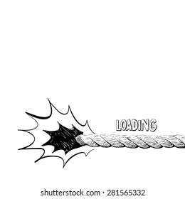 Loading safety fuse.Vector Illustration
