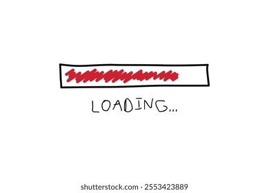 Loading screen on monitor technology concept design.