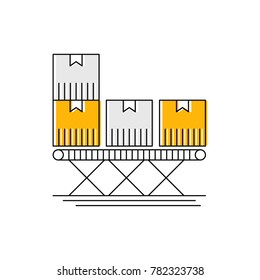 Loading shipping vector icon
