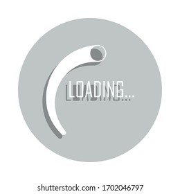 loading sign badge icon. Simple glyph, flat vector of Loader icons for ui and ux, website or mobile application