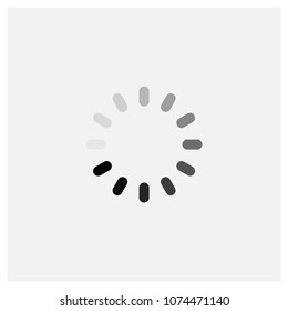 Loading sign icon in trendy flat style isolated on grey background, modern symbol vector illustration for web