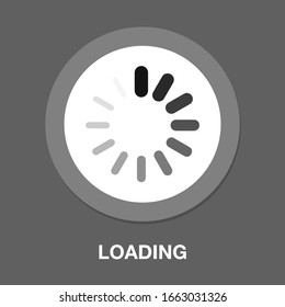 loading sign - vector loading progress - computer graphic symbol isolated 