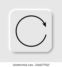 Loading simple icon, vector. Flat design. Neumorphism design.ai