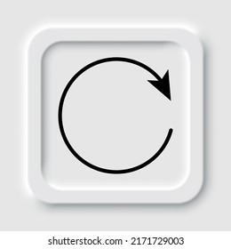 Loading simple icon, vector. Flat design. Neumorphism design.ai