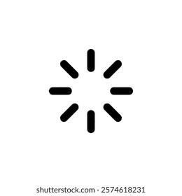 Loading Spinner Icon in Minimalist Style Vector.
