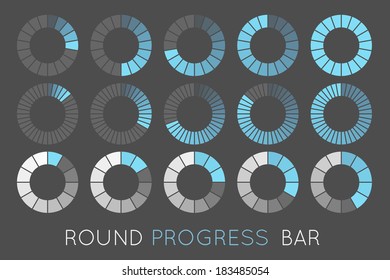 Loading Status Icons, Round Progress Bar