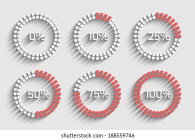 loading status icons with shadows