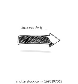 loading success bar hand drawn