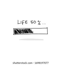 loading success bar hand drawn