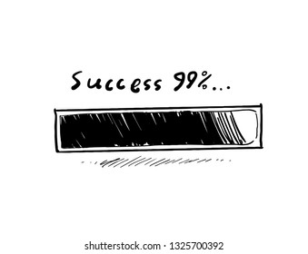 loading success hand drawn