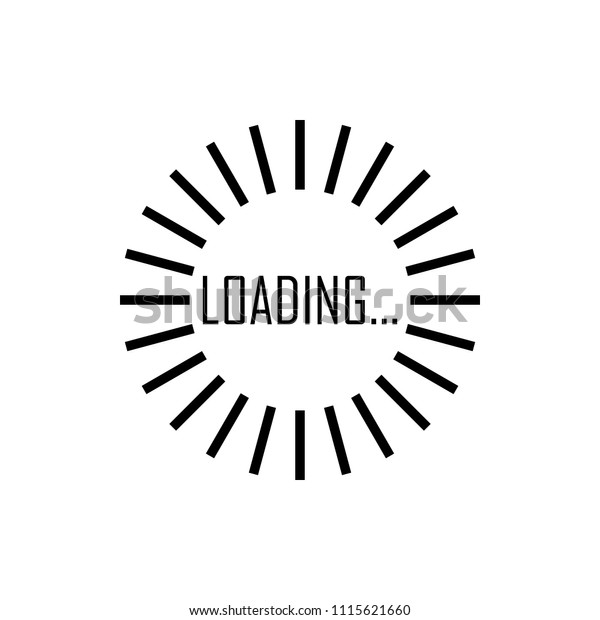 Loading Sun Rays Icon Element Loading Stock Vector Royalty Free 1115621660
