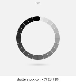 Loading symbol. Abstract spinner icon for web page design. Vector illustration.