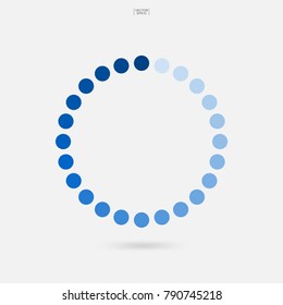 Loading symbol. Abstract spinner icon for web page design. Vector illustration.