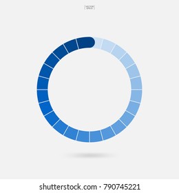 Loading symbol. Abstract spinner icon for web page design. Vector illustration.