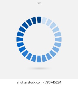 Loading symbol. Abstract spinner icon for web page design. Vector illustration.
