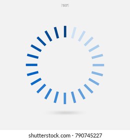 Loading symbol. Abstract spinner icon for web page design. Vector illustration.