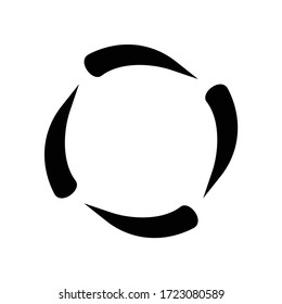 Cargar símbolo icono diseño plano circular