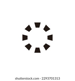 Loading, technology, modern geometric symbol simple logo vector